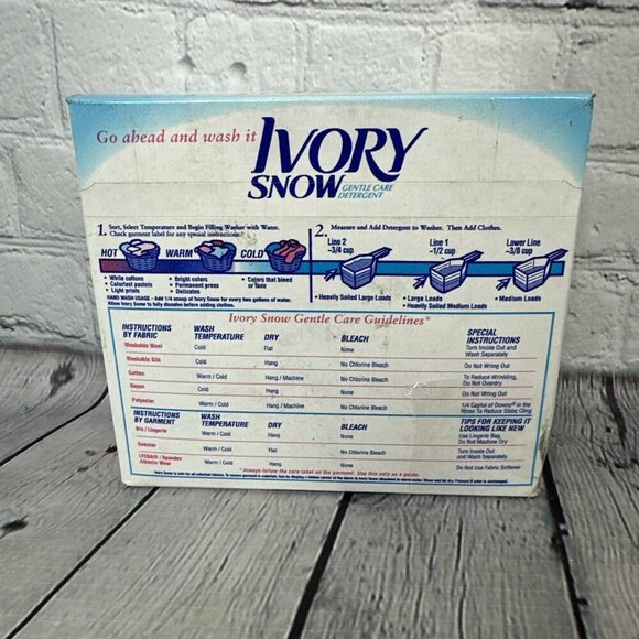 Ivory Snow Gentle Care Laundry Detergent Powder Gentle Cycle 24 OZ  *READ* - Picture 3 of 5